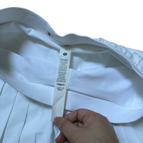 Lululemon High-Rise Pleated Tennis Skirt White Size 8 New with tags - Picture 5 of 6